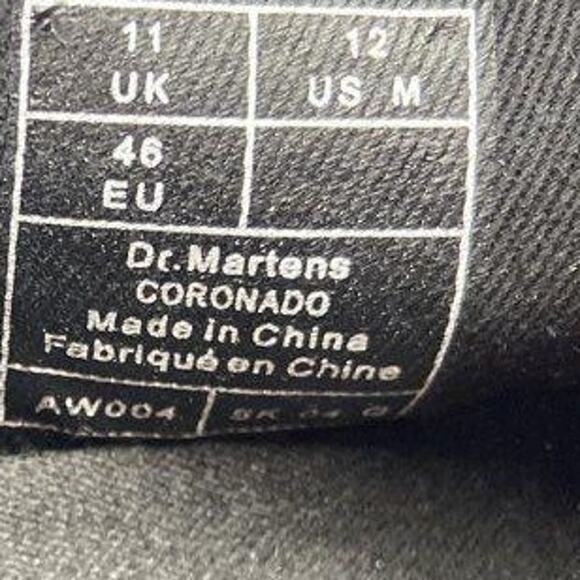Men\'s Size 12 DR. MARTENS Coronado Gray Leather Oxford Casual Shoes EUC